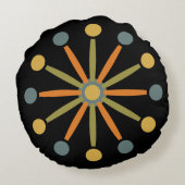 ミッドセンチュリーカラフルスターバストカスタムカラーSVG ラウンドクッション (裏面)