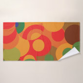 ミッドセンチュリーカラフルレトロパターン バスタオル (バスタオル)