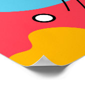 ミッドセンチュリーカラフル抽象芸術アート ポスター (角)