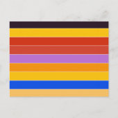 ミッドセンチュリーカラーのストライプ ポストカード (正面)
