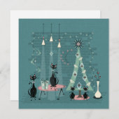 ミッドセンチュリーキャットファミリーホリディスタディオ©️クチン シーズンカード (正面/裏面)