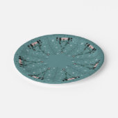 ミッドセンチュリーキャットファミリーホリデー ペーパープレート (アングル)