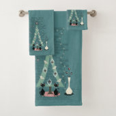 ミッドセンチュリーキャットファミリーホリデー©studioxtine バスタオルセット (インサイチュ)