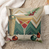 ミッドセンチュリークリスマスカクテルパーティーハッピーアワー クッション (ブランケット)