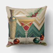 ミッドセンチュリークリスマスカクテルパーティーハッピーアワー クッション (裏面)