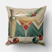 ミッドセンチュリークリスマスカクテルパーティーハッピーアワー クッション (正面)
