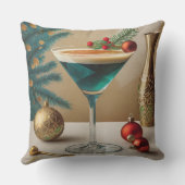 ミッドセンチュリークリスマスカクテルパーティーハッピーアワー クッション (裏面)