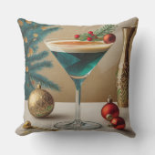 ミッドセンチュリークリスマスカクテルパーティーハッピーアワー クッション (正面)