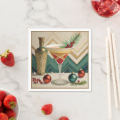 ミッドセンチュリークリスマスカクテルパーティーハッピーアワー スタンダードカクテルナプキン (インサイチュ)