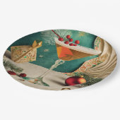 ミッドセンチュリークリスマスカクテルパーティーハッピーアワー ペーパープレート (アングル)