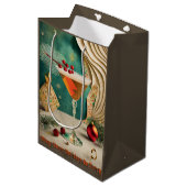 ミッドセンチュリークリスマスカクテルパーティーハッピーアワー ミディアムペーパーバッグ (正面アングル)