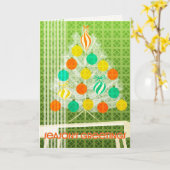 ミッドセンチュリークリスマスカード カード (黄色い花)