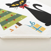 ミッドセンチュリークリスマスキャットシェルパブランケット シェルパブランケット (3/4)