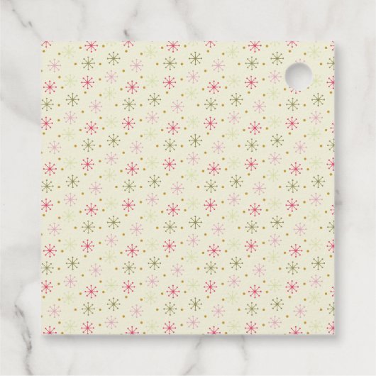 ミッドセンチュリークリスマススターバストギフトラベル フェイバータグ (裏面)