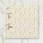 ミッドセンチュリークリスマススターバストギフトラベル フェイバータグ (正面)