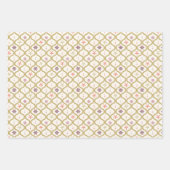 ミッドセンチュリークリスマススノーフレークオーナメント ラッピングペーパーシート (正面2)