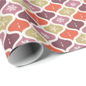 ミッドセンチュリークリスマススノーフレークオーナメント ラッピングペーパー (ロールコーナー)