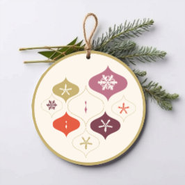 ミッドセンチュリークリスマススノーフレークギフトラベル フェイバータグ