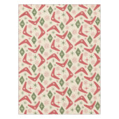 ミッドセンチュリークリスマスブーメランダイヤモンド テーブルクロス (正面)