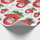 ミッドセンチュリークリスマスミッテン ラッピングペーパー (角)