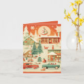 ミッドセンチュリークリスマス カード (黄色い花)