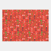 ミッドセンチュリークリスマス ラッピングペーパーシート (正面3)