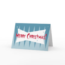ミッドセンチュリーグギークリスマスカード：青