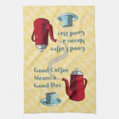 ミッドセンチュリーグッドコーヒーサインlレトロ キッチンタオル (縦)