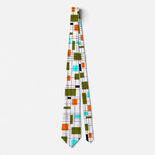 ミッドセンチュリーグリッド ネクタイ (正面)