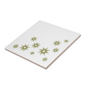 ミッドセンチュリーグリーンスターバストデザイン タイル (側面)