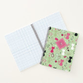 ミッドセンチュリーグリーンハート猫 ノートブック (内部)