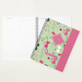 ミッドセンチュリーグリーンハート猫 プランナー手帳 (ディスプレー)