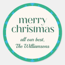 ミッドセンチュリーグリーンブルー幾何パーソナライズされた名