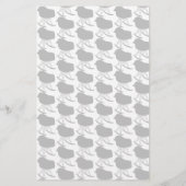 ミッドセンチュリーグレーパターンチェアシルエット (裏面)