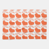 ミッドセンチュリーグレーパターンチェアシルエット キッチンタオル (横)