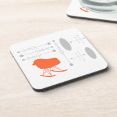 ミッドセンチュリーグレーパターンチェアシルエット コースター (左側)