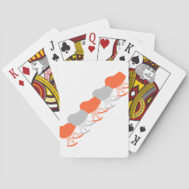 ミッドセンチュリーグレーパターンチェアシルエット トランプ