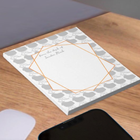 ミッドセンチュリーグレーパターンチェアシルエット ノートパッド