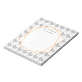 ミッドセンチュリーグレーパターンチェアシルエット ノートパッド (回転)