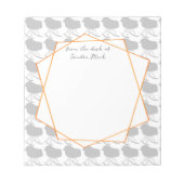 ミッドセンチュリーグレーパターンチェアシルエット ノートパッド (正面)