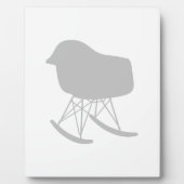 ミッドセンチュリーグレーパターンチェアシルエット フォトプラーク (正面)