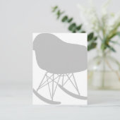 ミッドセンチュリーグレーパターンチェアシルエット ポストカード (スタンド正面)