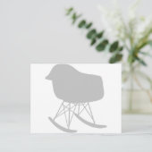 ミッドセンチュリーグレーパターンチェアシルエット ポストカード (スタンド正面)