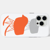 ミッドセンチュリーグレーパターンチェアシルエット Case-Mate iPhoneケース (裏面 (横))