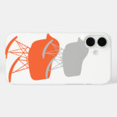 ミッドセンチュリーグレーパターンチェアシルエット Case-Mate iPhoneケース (裏面 (横))