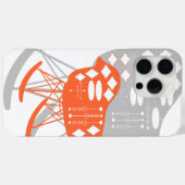 ミッドセンチュリーグレーパターンチェアシルエット Case-Mate iPhoneケース (裏面 (横))