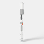 ミッドセンチュリーグレーパターンチェアシルエット Case-Mate iPhoneケース (裏面 / 右)