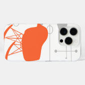 ミッドセンチュリーグレーパターンチェアシルエット Case-Mate iPhoneケース (裏面 (横))