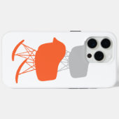 ミッドセンチュリーグレーパターンチェアシルエット Case-Mate iPhoneケース (裏面 (横))