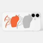 ミッドセンチュリーグレーパターンチェアシルエット Case-Mate iPhoneケース (裏面 (横))